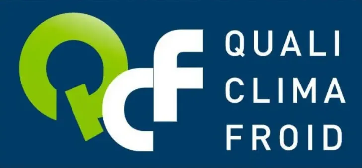 Logo Certification QualiClimaFroid 2024 pour systèmes de climatisation et froid