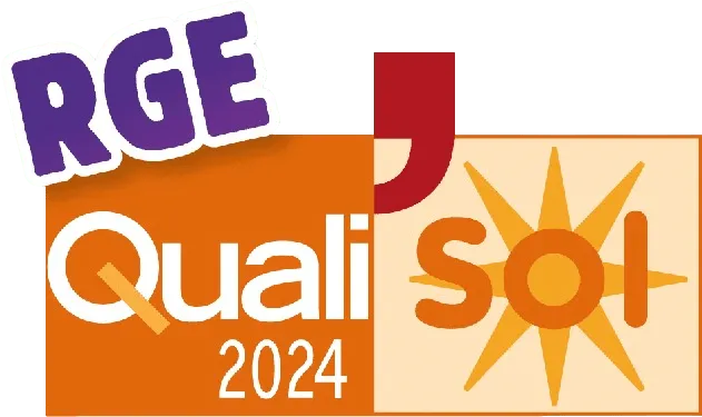 Logo Certification QualiSol RGE 2024 pour installations solaires thermiques